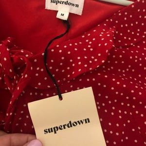 Superdown NWT polka dot cutout dress